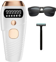 knidaa store IPL Laser Hair Removal Solution Machine Dual Flash Modes Permanent Hair Reduction Body, Face, Bikini, Underarms Corded Epilator(White)