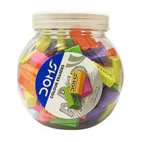 DOMS Eraser With Jar Rectangular Dust Free Non-Toxic Non-Toxic Eraser(Set of 100, Multicolor)