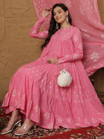 Gulmohar Jaipur Women Kurta Palazzo Attached Dupatta Set