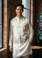 click n buy Men Kurta Pant Ethnic Jacket Set
