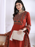 VBUYZ Women Kurta Palazzo Dupatta Set