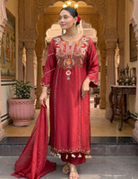 PRASAANCREATION Women Kurta Pant Dupatta Set