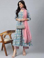 Angira Jaipur Women Kurta Palazzo Dupatta Set