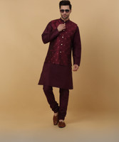 kraft india Men Kurta Pyjama Ethnic Jacket Set
