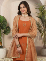 AVANSHEE Women Kurta Palazzo Dupatta Set