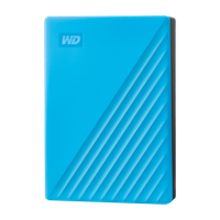 WD My Passport 5 TB External Hard Disk Drive (HDD) 5 GB/s, USB 3.0 Cable with Password Enabled, Compatible with Windows(Blue)