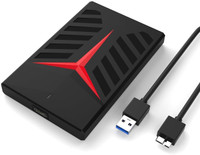 ULTRABYTES 500 GB External Hard Disk Drive (HDD)(Black / Red)