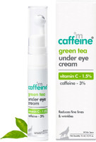 mCaffeine Green Tea Under Eye Cream for Dark Circles, Puffy Eyes, Wrinkles Removal(15 ml)