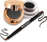 SWISS BEAUTY Waterproof Eyebrow & Gel Eyeliner 2 In 1 | Smudge Proof Long Lasting 7 g(Black)