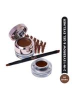 Glam21 Cosmetics 2-in-1 Eyebrow & Gel Eyeliner-24 Hours Stay Quick Dry, Smudge & Waterproof-Brown 4 g(Brown)