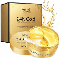 HurryShoppy Under Eye Mask Sheet Patches for Dark Circle Women Men 24k Gold Eye Cooling Gel(60 g)