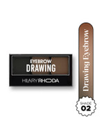 Hilary Rhoda Drawing Eyebrow Palette | 3 Natural Shades & Comes with Spoolie | Waterproof - 7.2 g(Shade -02)