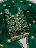 BHURAKHIYA CREATION Cotton Silk Embroidered Salwar Suit Material