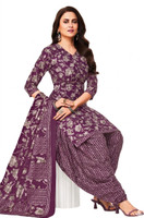 SHREE JEENMATA COLLECTION Pure Cotton Printed Kurta & Patiyala Material