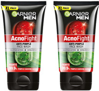 Garnier Men Acno Fight, Salicylic Acid, Repairs Skin & Balances Oils, Anti-Pimple Face Wash(300 g)