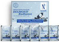 NutriGlow NATURAL'S Diamond Radiance Facial Kit for Acne & Spot Free Skin(6 x 20 g)
