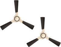 LUMINOUS London Mayfair C/F Bour Brown 3 Star 1200 mm Energy Saving 3 Blade Ceiling Fan(Bourneville Brown, Pack of 2)