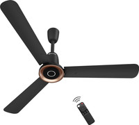 Atomberg Studio Nexus Remote Controlled|New Blade|High Air|Moonbeam Light|Low Noise with 3 Year Warranty BLDC Motor with Remote 1200 mm Ceiling Fan(5 Star | Midnight Black | Pack of 1)