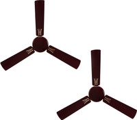 LUMINOUS Audie 1200 mm 3 Blade Ceiling Fan(Berry Red, Pack of 2)