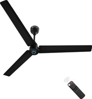 Atomberg Renesa 1400mm Black with 3 Year Warranty BLDC Motor with Remote 1400 mm Ceiling Fan(5 Star | Midnight, Black | Pack of 1)