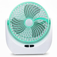Ampeva High-Speed 4000mAh Rechargeable Table Fan with LED Light, Portable Fan, USB Fan, JY-1880 USB Fan(Green)