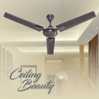Almo DECO 1200 mm (48 inch) High Speed Decorative CNC Winded Anti Dust 1200 mm Anti Dust 3 Blade Ceiling Fan(Smocked Brown, Pack of 1)