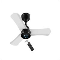 Atomberg Renesa Halo Smart|Voice Controlled|High Air Flow|Low Noise|LED Speed Indicator with 3 Year Warranty BLDC Motor with Remote 600 mm Ceiling Fan(5 Star | White & Black | Pack of 1)