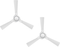 LUMINOUS London Mayfair C/F Wim White 3 Star 1200 mm Energy Saving 3 Blade Ceiling Fan(Wimbeldon White, Pack of 2)