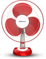 BAJAJ Crest Neo 400mm Scarlet Red Table Fan 400 mm 3 Blade Table Fan(Scarlet Red & White | Pack of 1)