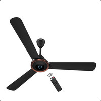 Atomberg Erica Viso|India's No.1 BLDC Fan|Best Air Flow|Designer Ring|LED Speed Indicator with 2 Year Warranty BLDC Motor with Remote 1200 mm Ceiling Fan(5 Star | Midnight Black | Pack of 1)