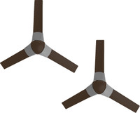 LUMINOUS New York Richmond 1200 mm 3 Blade Ceiling Fan(Ale Brown, Pack of 2)
