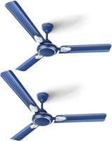 Longway Kiger with 2 Year Warranty Ultra High Speed 1200 mm Ceiling Fan(Silver Blue | Pack of 2)