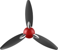 USHA Bloom Daffodil Goodbye Dust 1250 mm 3 Blade Ceiling Fan(Sparkle Red and Black, Pack of 1)