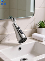 DLII 360° Sink Spray Stainless Steel Faucet Extension Dual Flow Shower & Aerator Mode Faucet Nozzle(Screw On)
