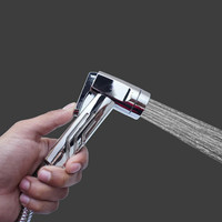 PESCA NOVA Chrome 1 PC GUN Finish ABS Health Faucet for Bathroom / Jet Spray for Toilet Shower Faucet Health  Faucet(Wall Mount Installation Type)