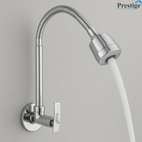 Prestige (Brass) Passion Kitchen Spout Flexible Sink Cock with Spout Rain Spray (Brass) Passion Kitchen Flexible Sink Cock with Spout Rain Spray Sink Tap Faucet(Wall Mount Installation Type)