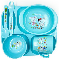 Plast boy Plate Gift Set - BFS 01  - Polypropelyne(Blue)