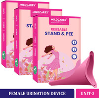 MILDCARES Stand and Pee Pink combo Reusable Female Urination Device(Pink3, Pack of 3)