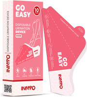 INMYO Go Easy Stand & Pee Funnel Urine Device | For Public Toilets & Outdoor Use | Disposable Female Urination Device(Pink, Pack of 10)