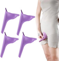 Mallade EasyWashFemaleUrinalCompact Reusable Female Urination Device(Purple, Pack of 4)