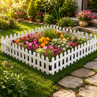 Blooming Enterprise White Garden Fencing Railing 50 X 25cm Pack of 4 0.508 m 0.508 m Fence Picket(White)