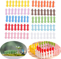 SERPLEX Mini Wooden Garden Fence Set 0.03 m Fence Picket(Multicolor)