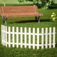 Reonex White 6 feet running length and 2 feet tall height 0.6 m Fence Picket(White)