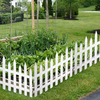 DOMVIQUE Garden Border Outdoor Decoration Pack of 16:- 20 Feet Plastic Fence Post(22 cm)