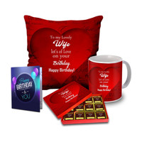 Midiron Gift For Wife Birthday Special| Chocolate Gift Box For Birthday| Chocolate Gift For Wife| Chocolate Birthday Gift Pack| Gift For Wife Birthday Special Combo| Chocolate Gift Pack IZ21GB13N4CDCM16-DTBirthday-17 Ceramic Gift Box(Red)