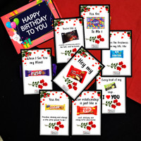 OddClick Birthday chocolate gift box for boyfriend girlfriend wife husband friend Paper Gift Box(Multicolor)