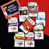 OddClick Birthday chocolate gift box for friend boyfriend girlfriend wife husband Paper Gift Box(Multicolor)