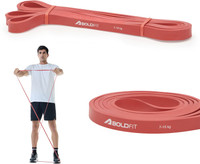 BOLDFIT Heavy For Exercise & Stretching Tube For Men & Women Resistance Band(Red, Pack of 1)