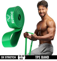 SLOVIC TPE Bands for Workout | Pull Up | Stretching|Heavy Duty Material |Upto40-60 KGS Resistance Band(Green, Pack of 1)