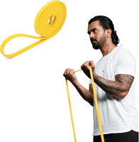 BOLDFIT Heavy For Exercise & Stretching Tube For Men & Women Resistance Band(Yellow, Pack of 1)